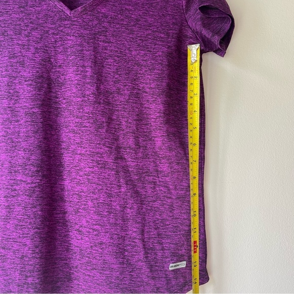 Athletic Works Purple Dri-More V-Neck Active Tee Women’s Medium Moisture-Wicking - Picture 5 of 8